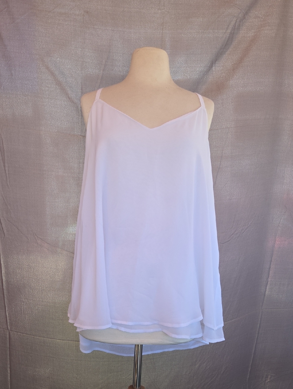 torrid White Layered Chiffon Camisole